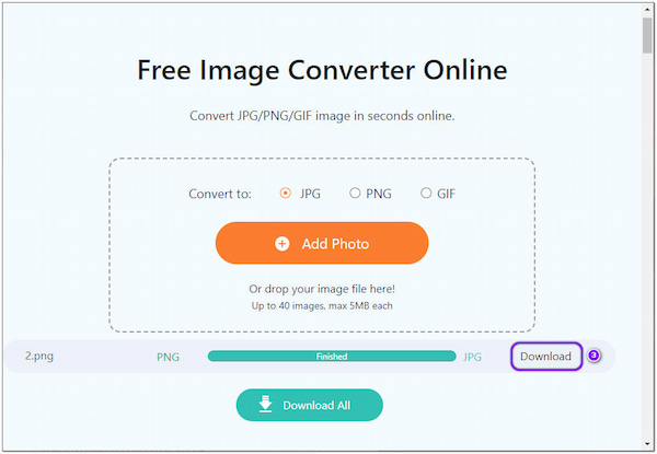 AnyMP4 Online Convert PNG to JPG Download