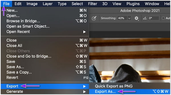 Adobe Photoshop-export