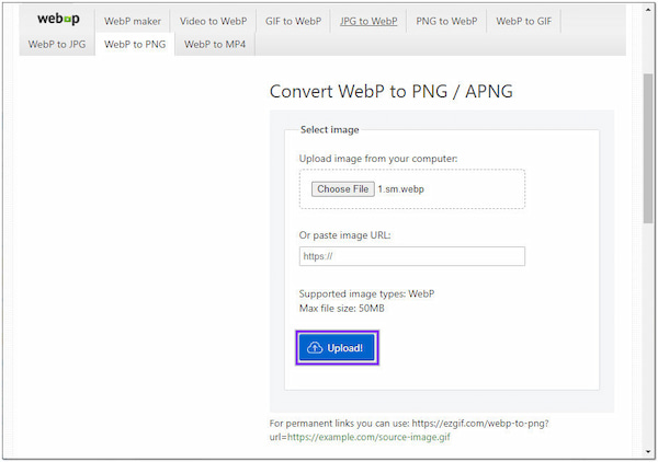 Last opp EZGIF Online Converter