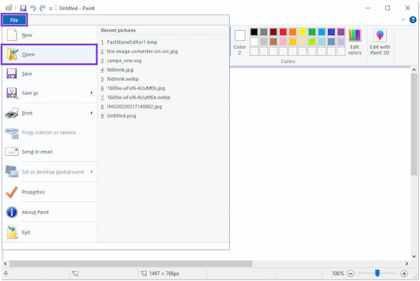 Windows Paint-programfiler