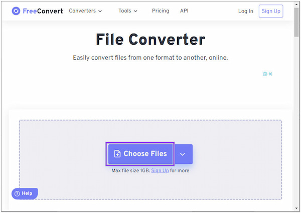 FreeConvert File Converter Valitse