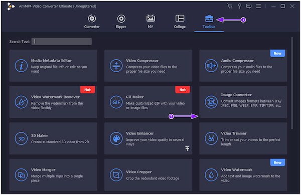 Herramienta de conversión AnyMP4 DNG