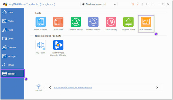 AnyMP4 iPhone Transfer HEIC Toolbox