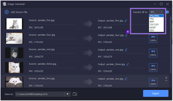 AnyMP4 Conversor Offline Formato JPG