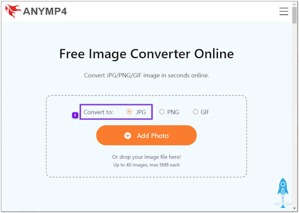AnyMP4 Online Converter JPG Format