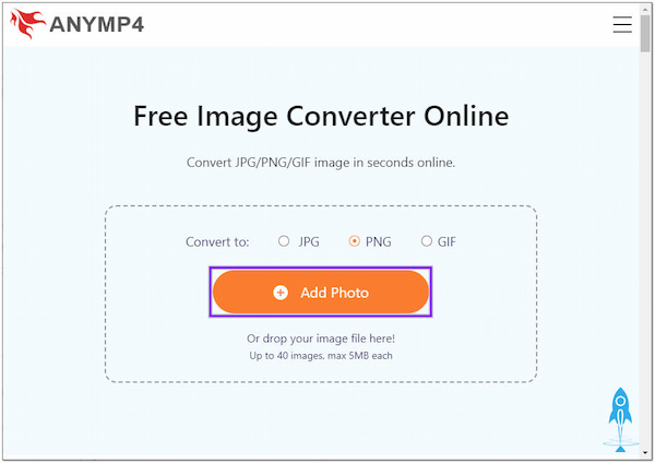 AnyMP4 Image Converter Foto toevoegen