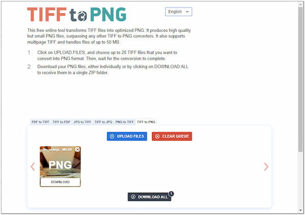 TIFF til PNG Converter Last ned alle