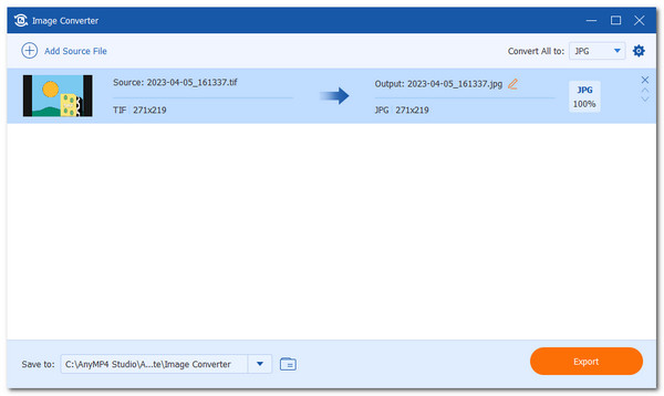 AnyMP4 Video Converter Último TIFF a JPG