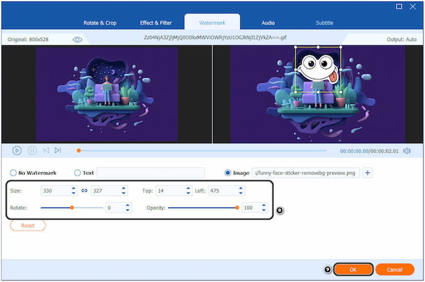 Modify Overlaid Image Optionally