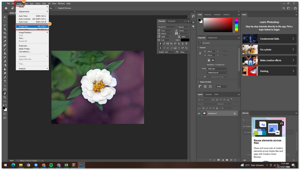 Adobe Photoshop Cambiar el tamaño de la imagen