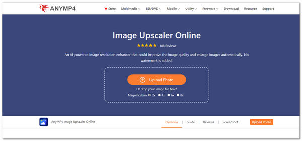 AnyMP4 Image Upscaler Online GIF-förstorare