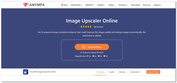 AnyMP4 Image Upscaler Online zvětšovač GIF