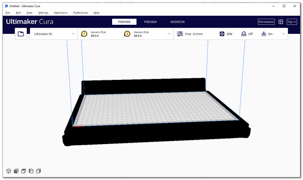 Nejlepší 3D tiskový software Cura Interface