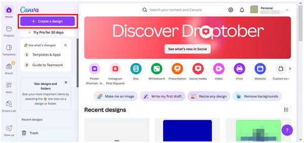 Canva Create Design