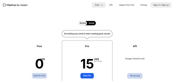 Clipdrop Pricing