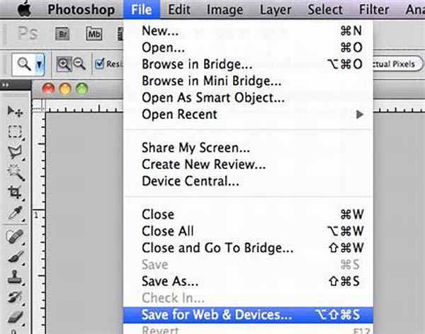 Photoshop Save for Web