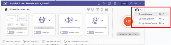 AnyMP4-schermrecorder selecteren