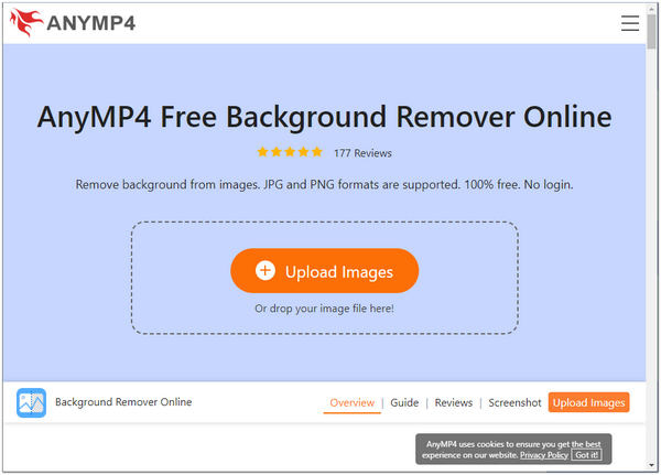 Törölje a kép hátterét a GIMP AnyMP4 Upload alkalmazásban