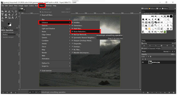 Gimp Noise Reduction