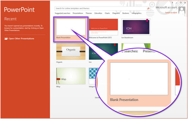 Edite o plano de fundo da imagem em gráficos do Powerpoint em branco