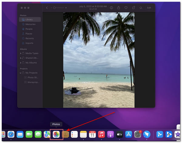 照片應用 Mac 增強圖像 打開照片應用
