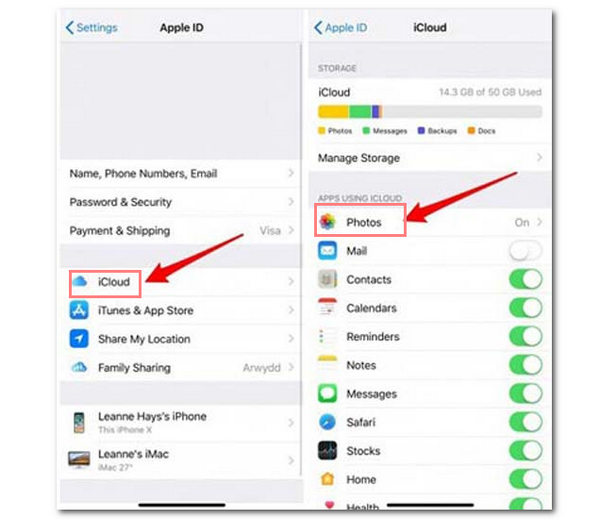 iPhone Cambia la risoluzione delle foto Foto di iCloud