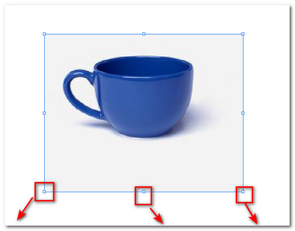 Controladores de arrastre de imagen ampliada de Adobe Illustrator