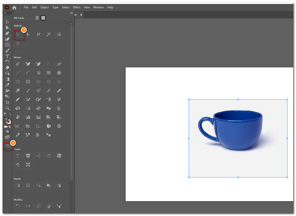 Adobe Illustrator Инструмент для увеличения изображения