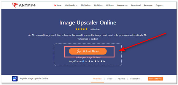 AnyMP4 Forøg billedopløsning Upload billede