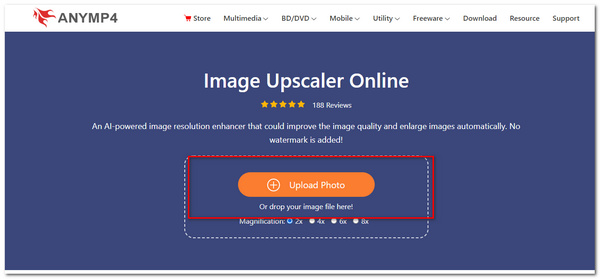 Anymp4 Resmi Yeniden Boyutlandır Fotoğraf Yükle