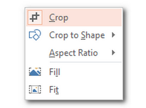 Opcje przycinania obrazu w programie PowerPoint