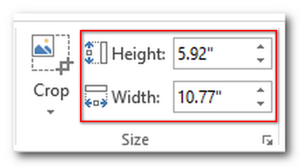PowerPoint Změna velikosti Picture Set měření