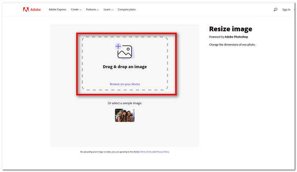 Adobe Express Browse Photo Resize Photo for Facebook