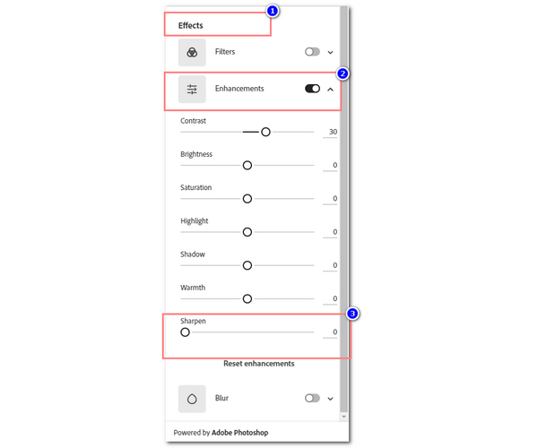 Adobe Express Netleştir Görüntü Seç Keskinleştir