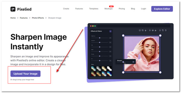 Pixelied Sharpen Image Upload Image