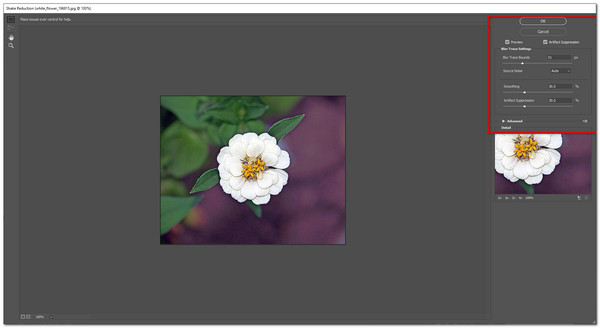 Redukce otřesů Adobe PhotoShop