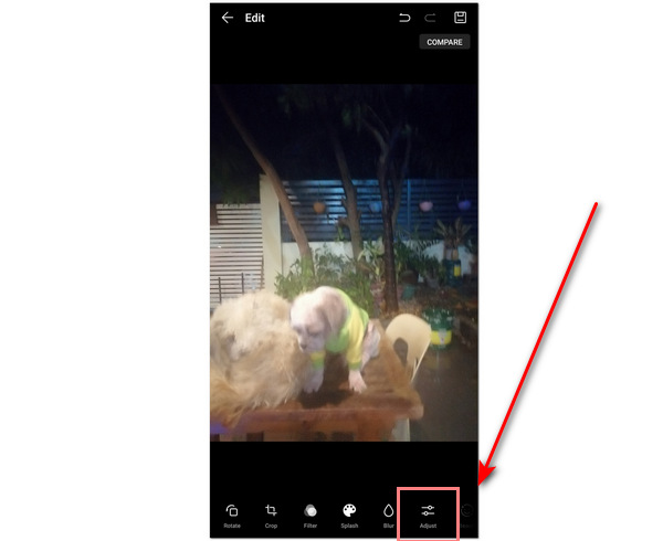 Android Unblur Image Select Adjust