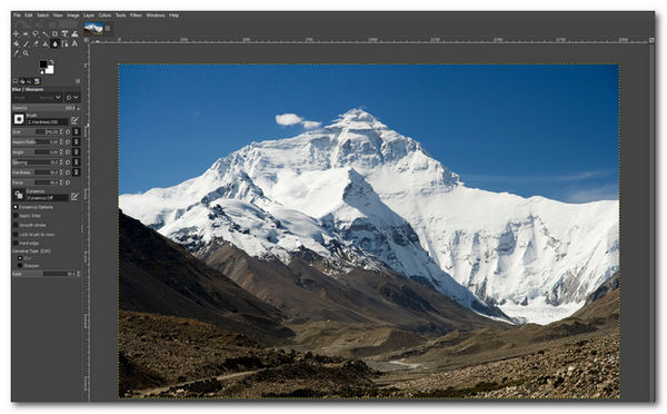 GIMP elmosódott képfelület