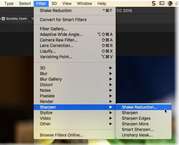 Photoshop The Shake Reduction Filter