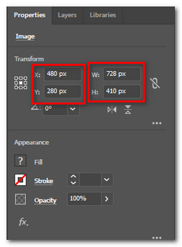 Valores de alteração do Adobe Illustrator