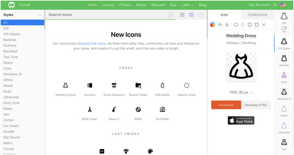 Icons8 Interface