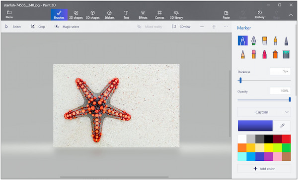 Paint 3D Open'da Arka Planı Şeffaf Yap