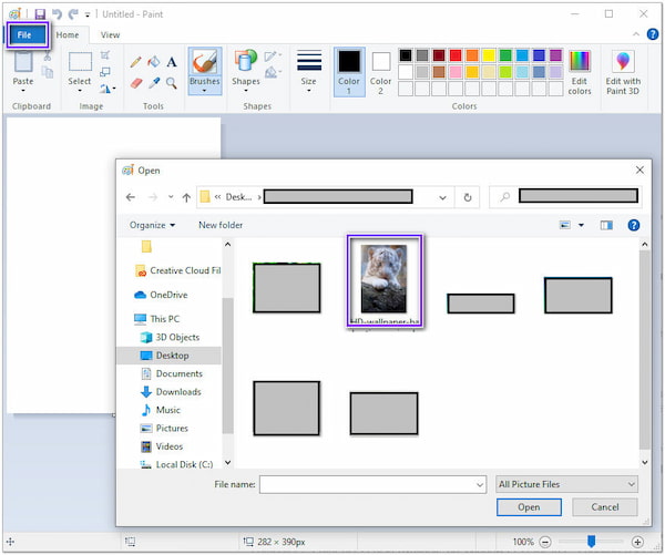 Achtergrond transparant maken in Paint Open