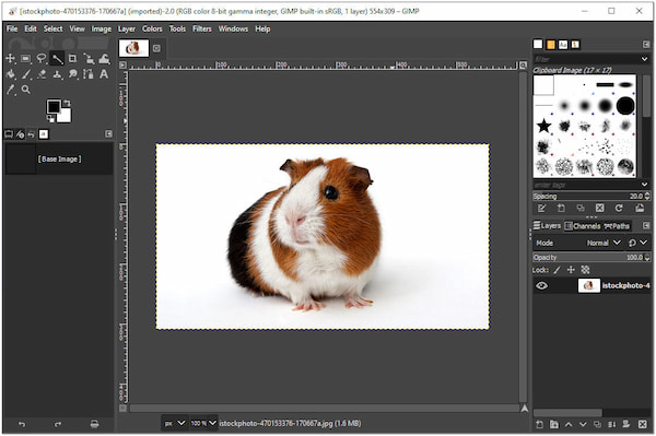 Make Background Transparent with GIMP Open