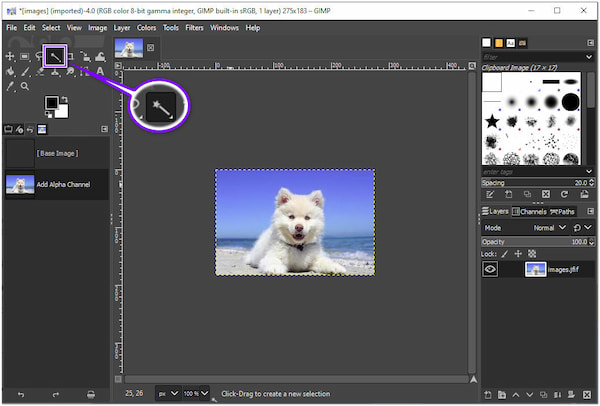 Make Background Transparent GIMP Fuzzy