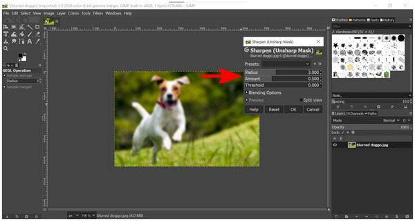 Gimp Radius Amount