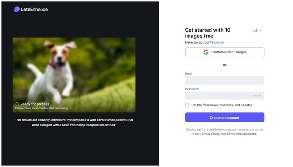 Lets Enhance Signup