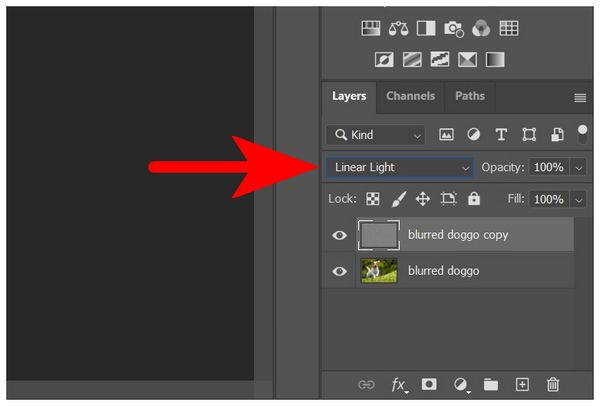Линейный свет в Photoshop