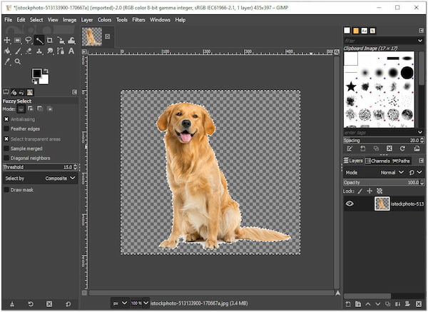 Hacer que el fondo blanco sea transparente Eliminar GIMP