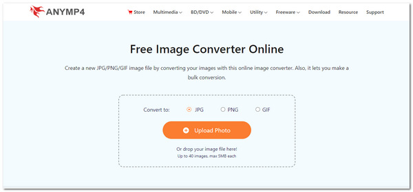 Anymp4 Free Image Converter Online